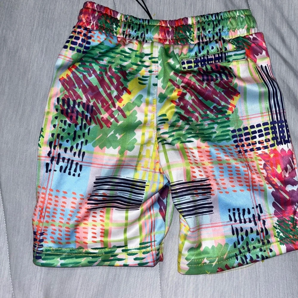 HUGE Fashion Exchange‎ Colorful Print Swim Truks and Shirt Boys sz 4